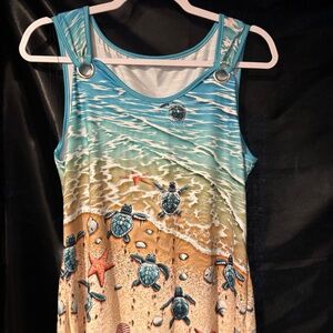 Women's Summer Tank with Beach Theme